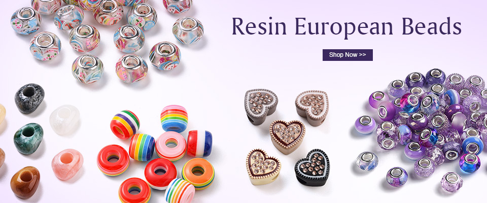 Resin European Beads