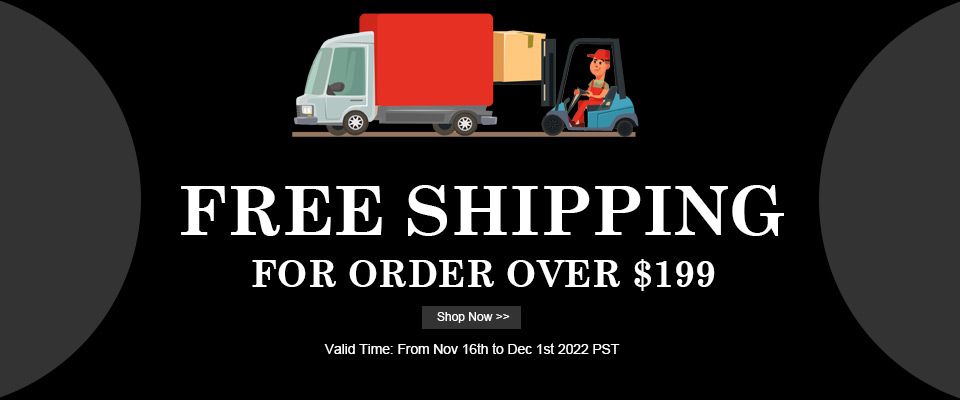 Free shipping for order over $199