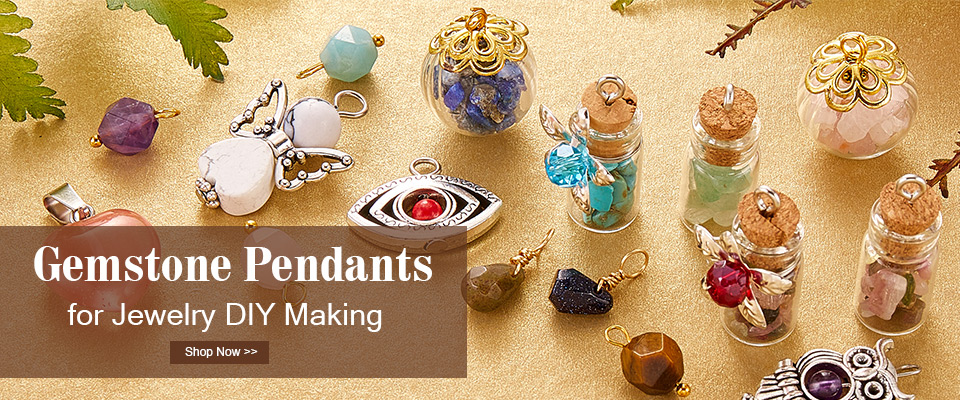Gemstone Pendants for Jewelry DIY Making