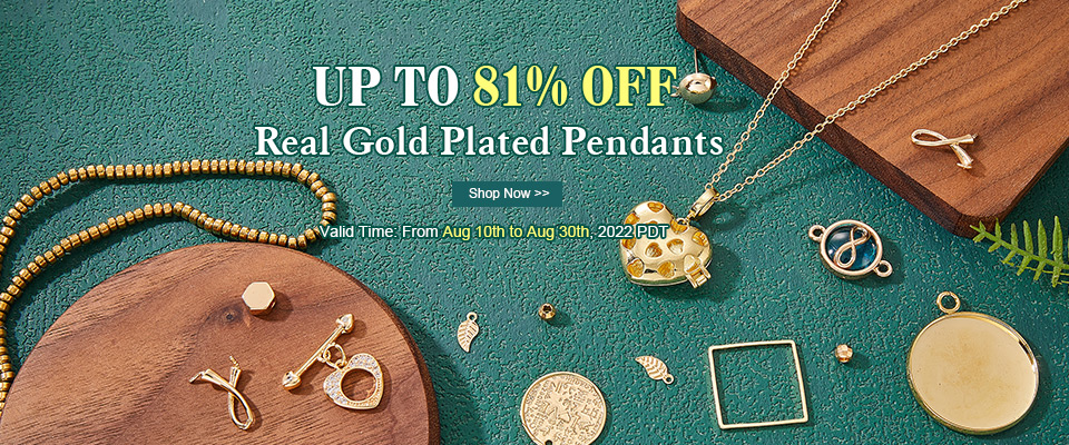 Real Gold Plated Pendants Up to 81% OFF