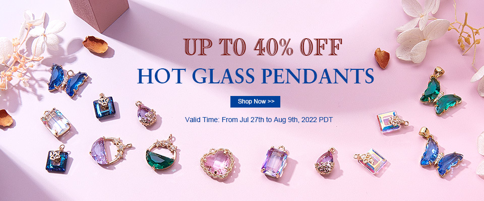 Hot Glass Pendants UP TO 40% OFF