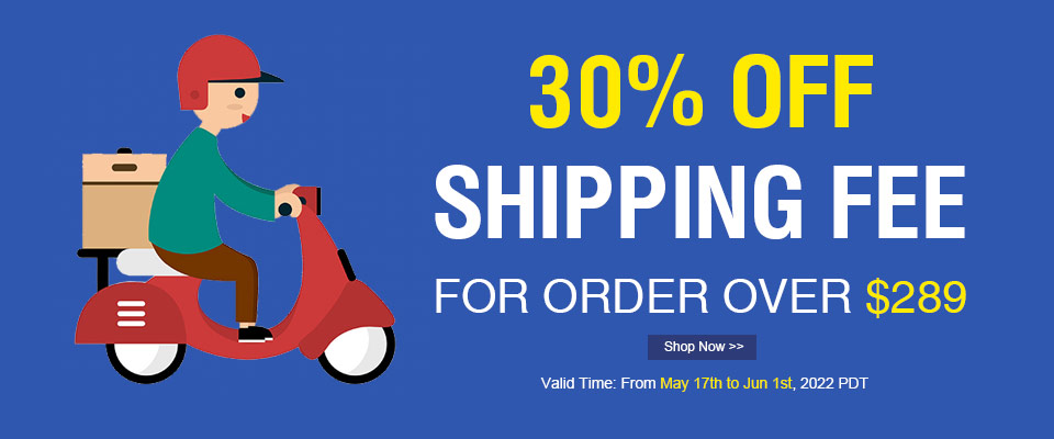 30% OFF shipping fee